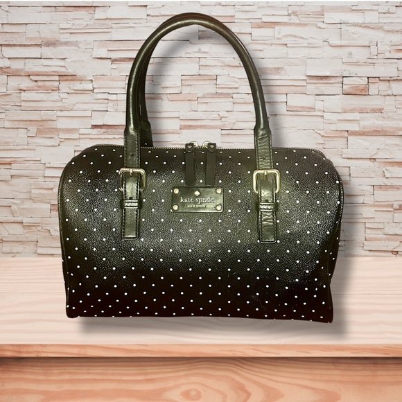 Kate Spade Black Polka Dot PVC Doctors Bag - Picture 1 of 4